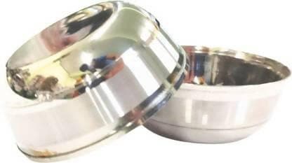 SHINI LIFESTYLE Stainless Steel Dessert Bowl Steel Bowl 11 cm, (Pack of 10, Silver) - HalfPe