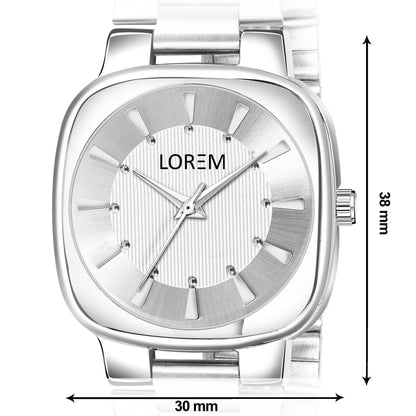 LOREM White Professional Analog Watch For Women LR299 - HalfPe