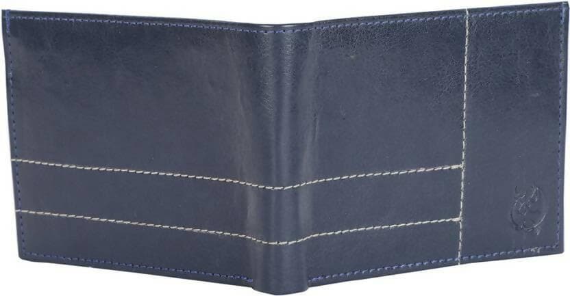 Men Casual Blue Artificial Leather Wallet - Mini (3 Card Slots) - HalfPe