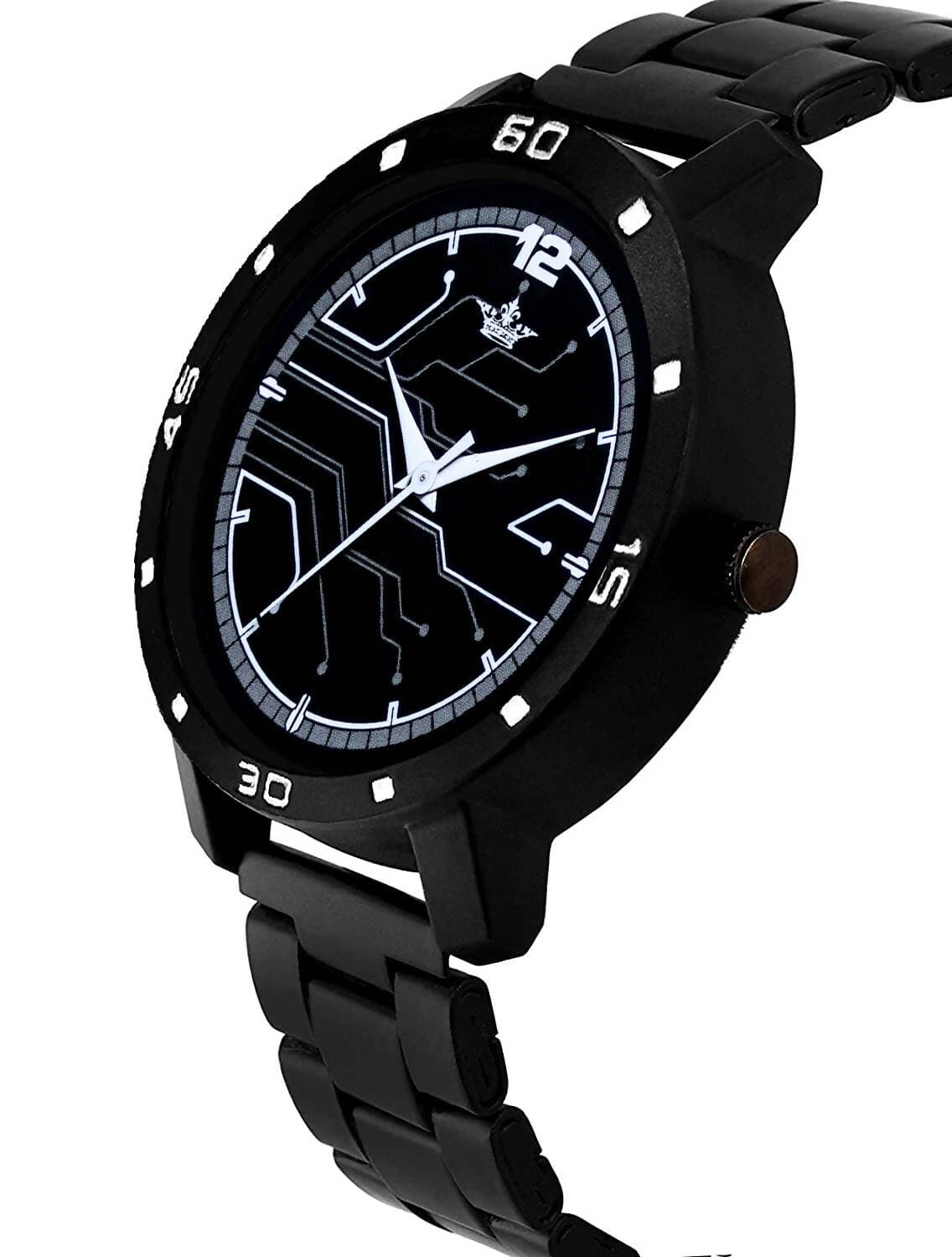 LOREM Black Professional Look Analog Watch For Men LR113 - HalfPe