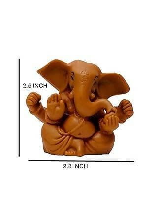 KariGhar Polyresin Ganesh Ganesha Ganpati Bappa Idol Perfect for Drawing Room | Bedroom | Puja Ghar | Gifting & Decoration (D0002) - HalfPe