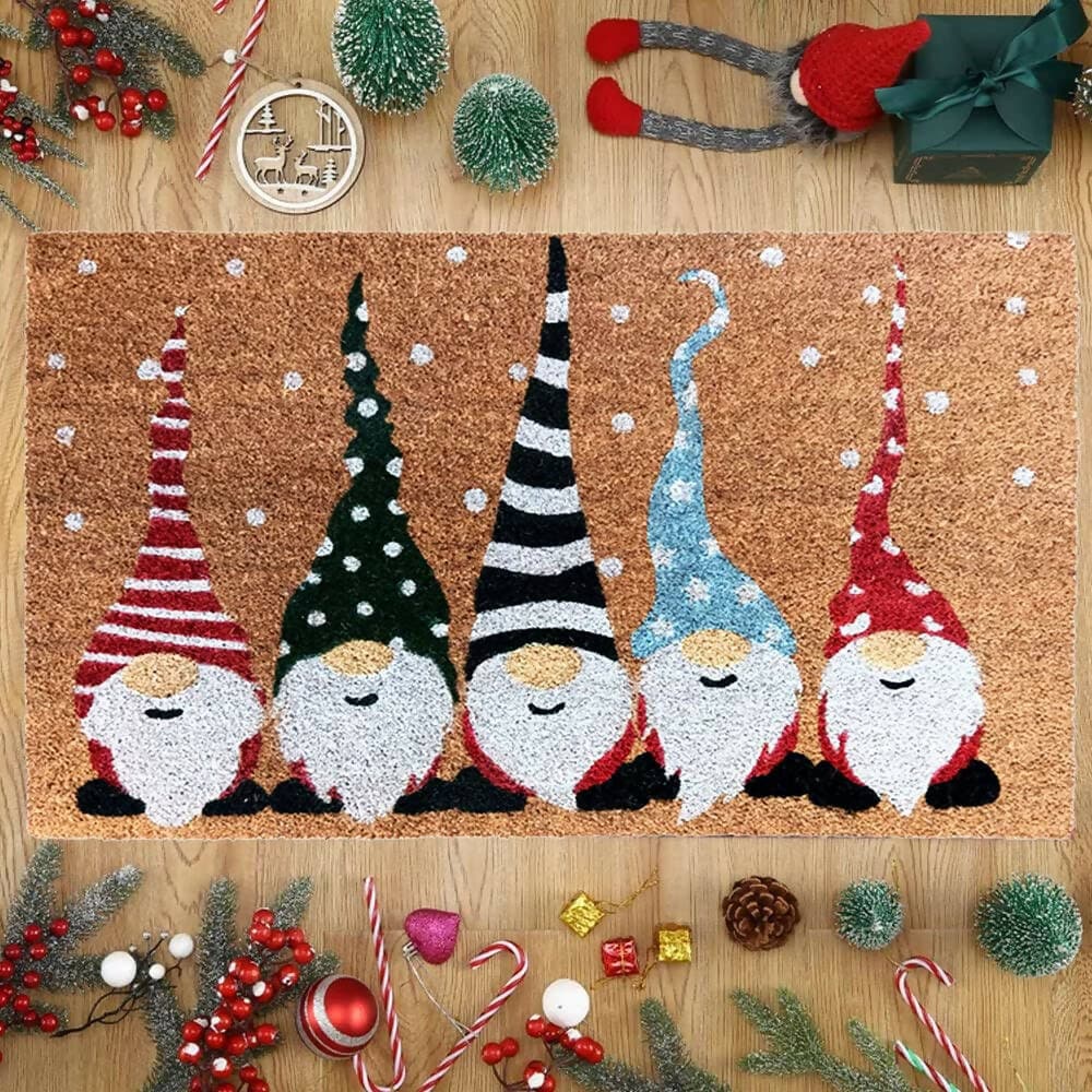 Mats Avenue Christmas Coir Doormat with Non-Slip Rubber Backing for Indoor -60 x 90 CM - HalfPe