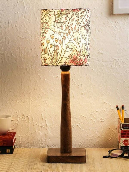 Abstract Floral Wooden Lamp - HalfPe