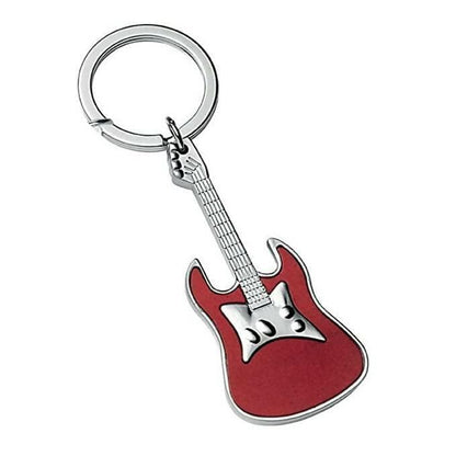 Guitar Stainless Steel Keychain (Red) - HalfPe