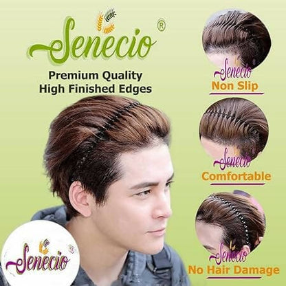 SENECIO Spiral Spring Zigzag Headband Wavy Hair Band For Boys And Girls,Black Metal Hoop Hair Band - Unisex (Pack of 2) - HalfPe