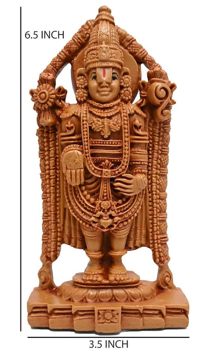 KariGhar Lord Venkateswara / Balaji / Lord Vishnu 7inches Idol Perfect for Puja Ghar - HalfPe