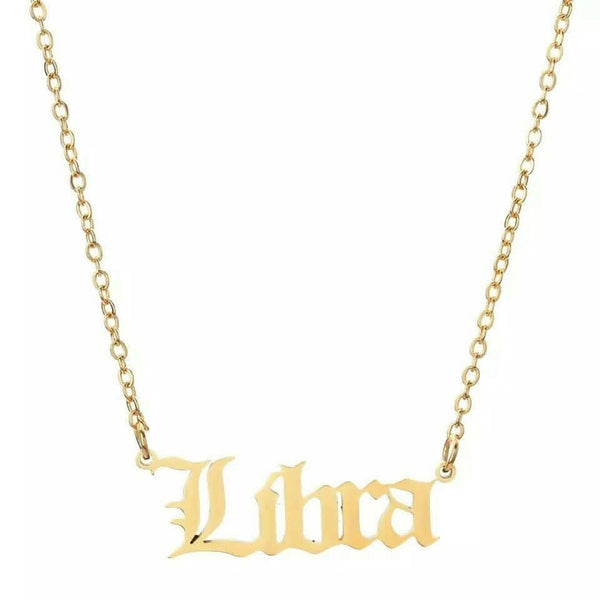 Pinapes Zodiac Pendant Symbol Zodiac Sign Necklace For Women & Girls - HalfPe