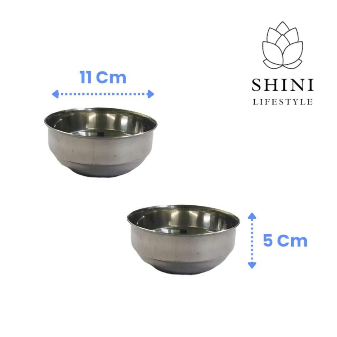 SHINI LIFESTYLE Steel katori Curry Bowl (Pack of 6) - HalfPe