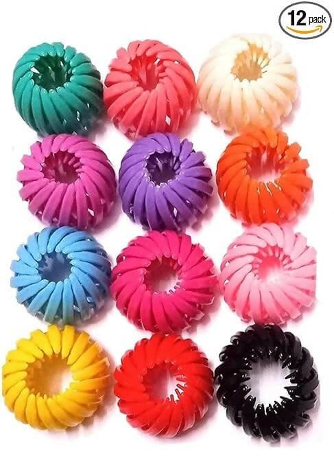 SENECIO® 6 Pc Premium Korean-Style Bird Nest Ring Lazy Ponytail Holder Hair Clip Clutcher Bun Maker Random Color - HalfPe