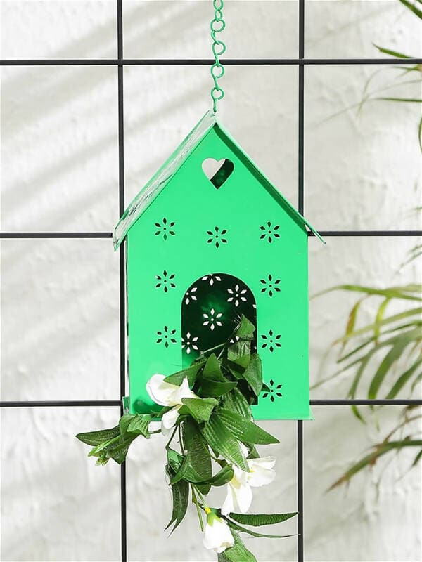 Hut Shape Bird House Green - HalfPe