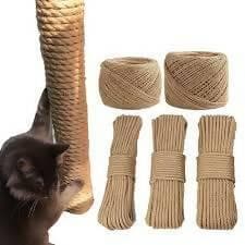 Mats Avenue Big Spool of Natural Sisal Rope for DIY Cat Post/Cat Tree - HalfPe