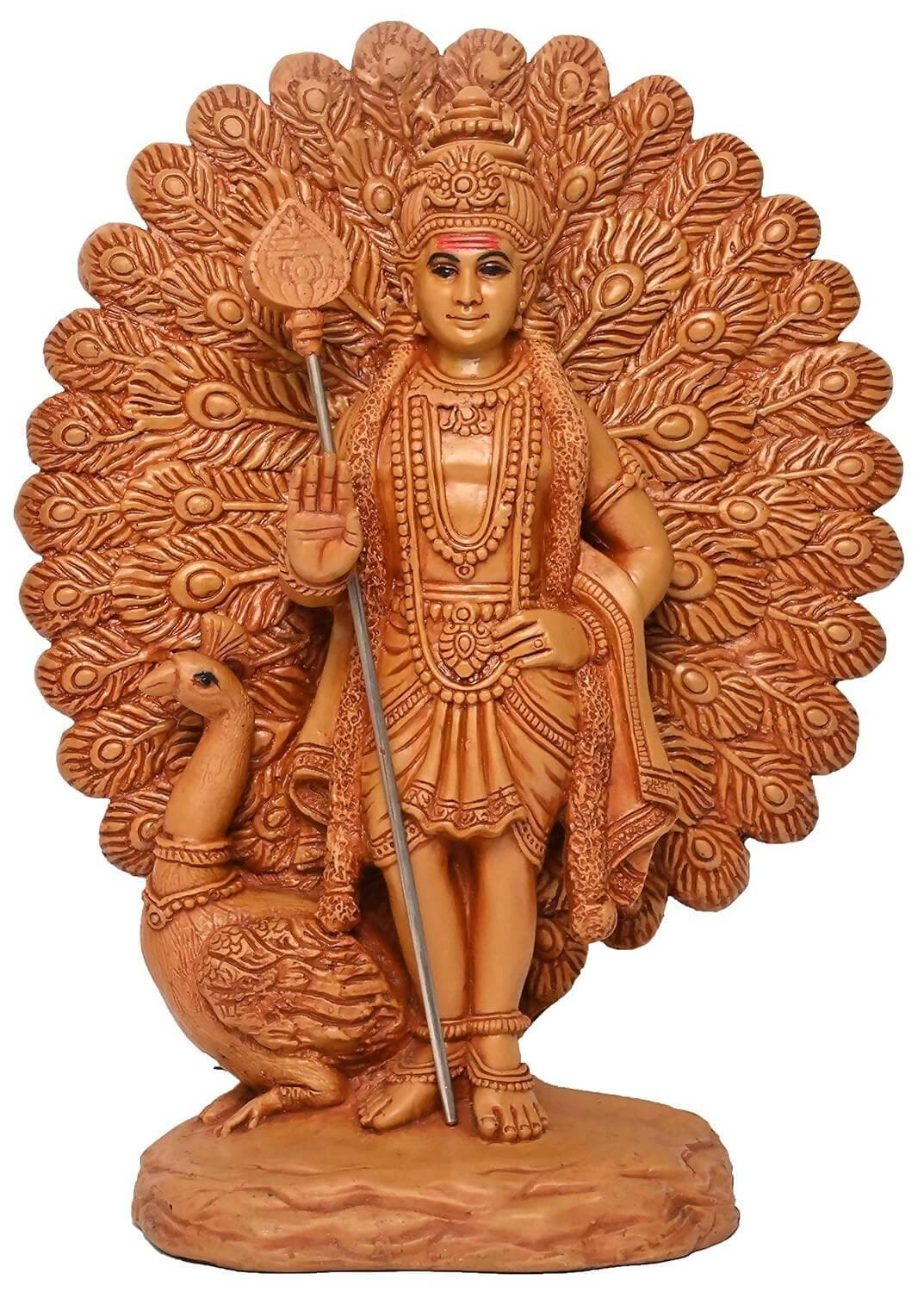 KariGhar Murugan Kartikeya Idol Perfect for Drawing Room, Bedroom, Puja Room (Multicolor) - HalfPe