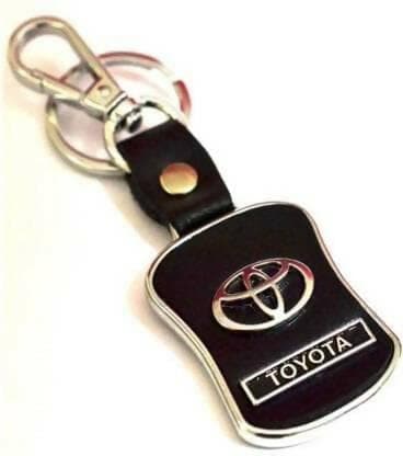 Toyota Leather Chrome Keychain - HalfPe