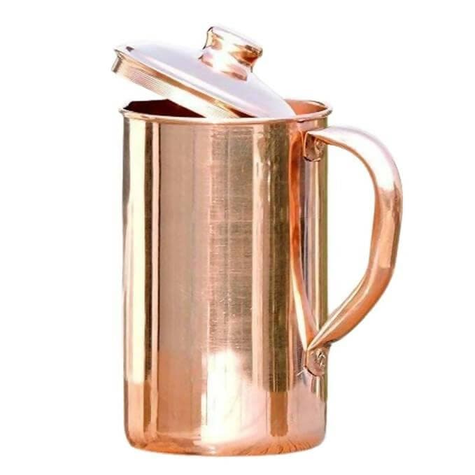 SHINI Lifestyle Water Jug 100% Pure Copper jug, Aayurvedic Health Benefits Jug (Copper, 1.5 Liters) - HalfPe