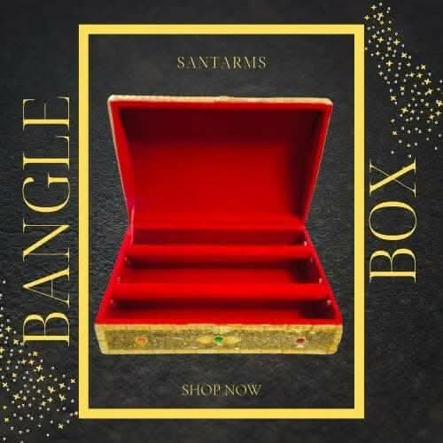santarms wooden bangle box - HalfPe
