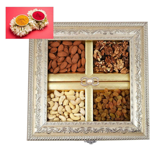 MANTOUSS Pongal Dry Fruit Combo-Cashew,Almond,Walnut and Raisin (100gms Each) 400gms + Haldi Kumkum - HalfPe