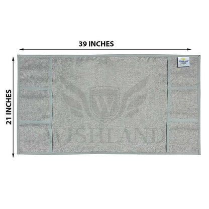 WISHLAND 1 Pc Fridge Cover for Top with 6 Pockets + 1 Handle Cover + 3 Fridge Mats( Fridge Cover Combo Set of 5 Pcs) - HalfPe