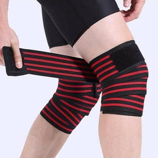 YOGPRO KNEE WRAP Heavy Duty Elastic for squats and gum workout - HalfPe