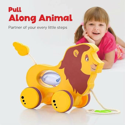 ZUDO Pull Along Toddler Toy (lion) - HalfPe