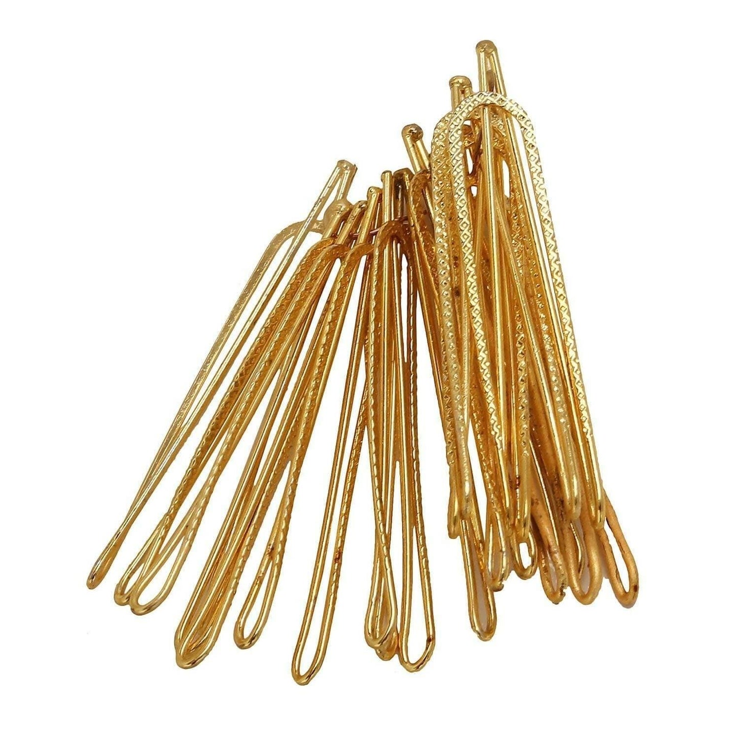 SENECIO Golden Colour Saree Dupatta Hijab Clip On Safety Pins Textured Brooch For Women/Girls(Set of 12) - HalfPe