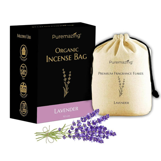 Puremazing Premium Lavender Fragrance Flakes Bag 100% Natural Essential Oil | Long Lasting Car Fresheners | Biodegradable & Eco Friendly | Car Air Freshener for Dashboard - HalfPe