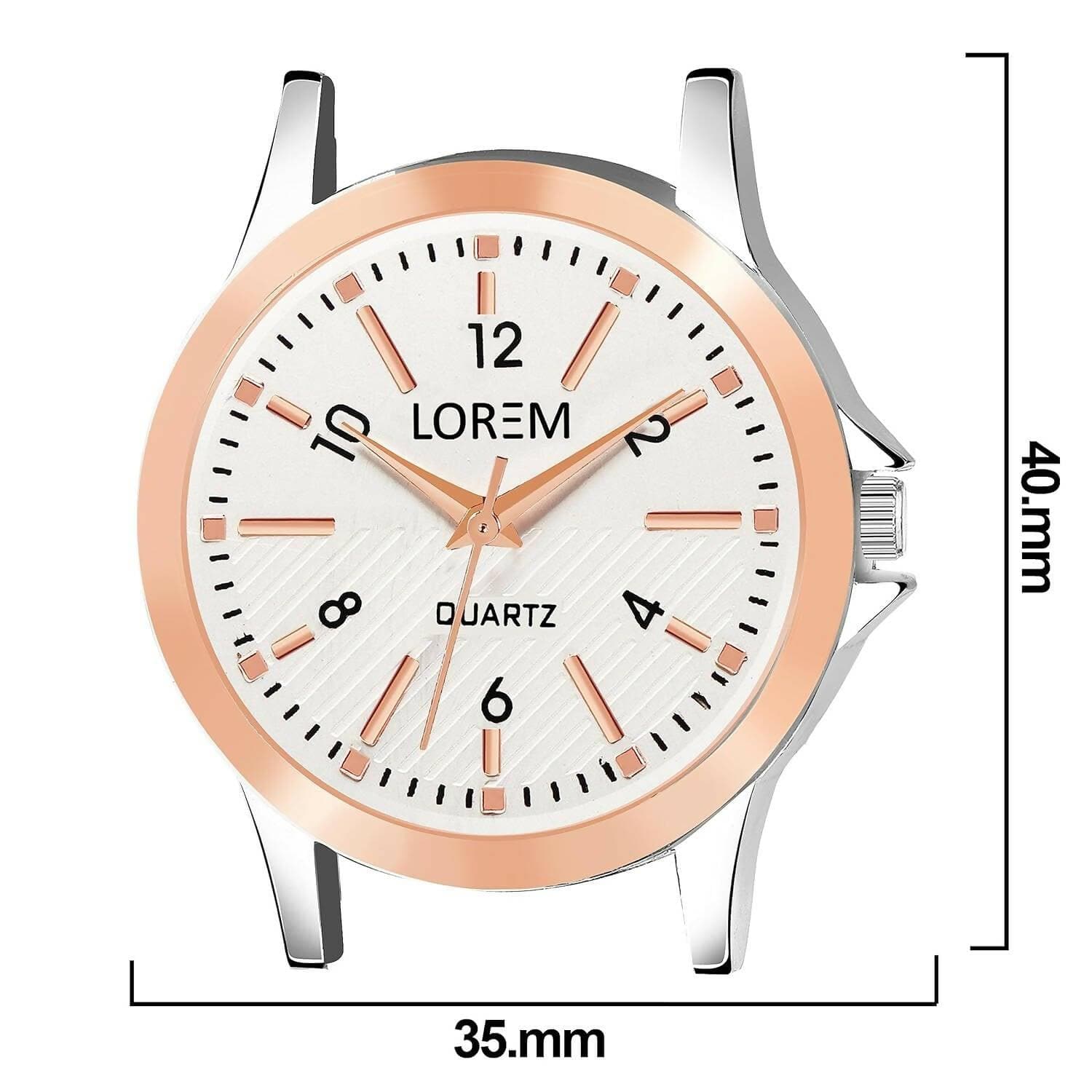 LOREM Silver Stylish Dial Analog Watch For Women LR341 - HalfPe