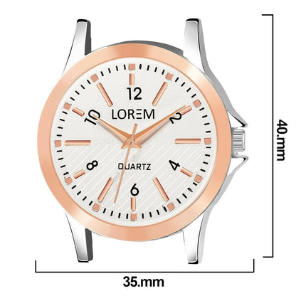 LOREM Silver Stylish Dial Analog Watch For Women LR341 - HalfPe