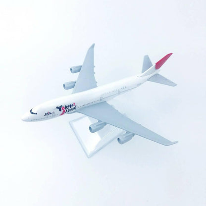 GM Japan Airlines Boeing 747 Aircraft Model 16cm Die-Cast Metal Airplane - HalfPe