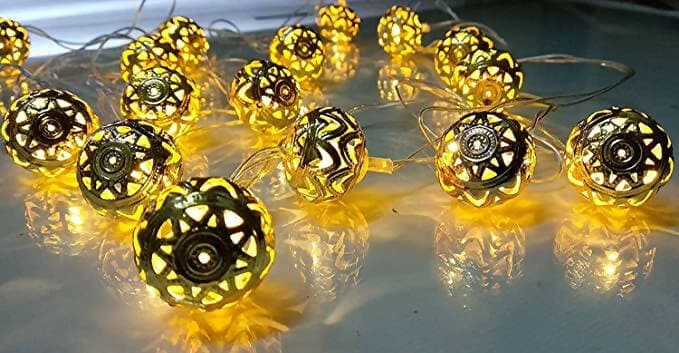 Metal Ball LED string Light (14 lights) - HalfPe