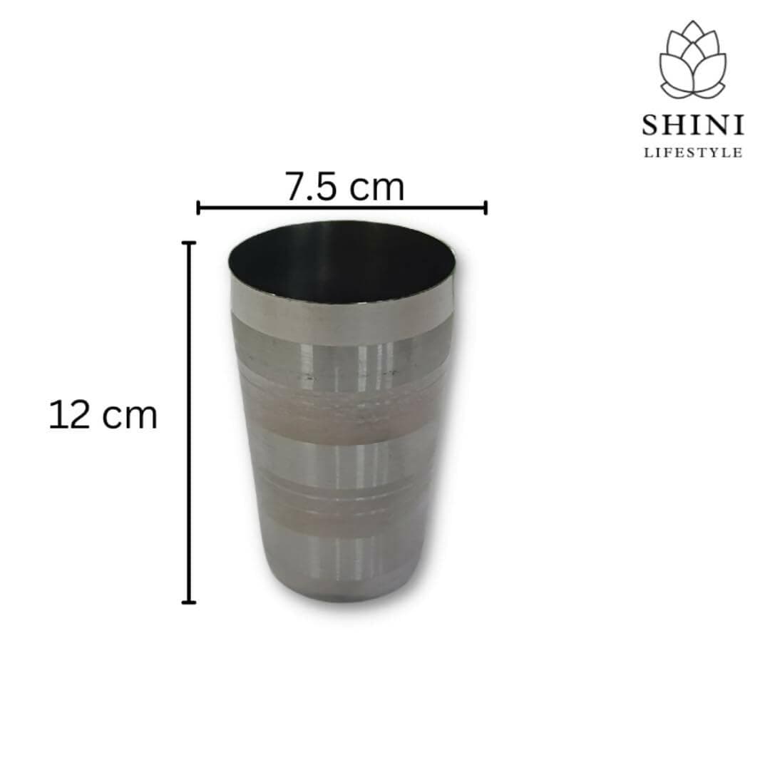 SHINI LIFESTYLE Stainless Steel Glass (Pack of 6) - HalfPe