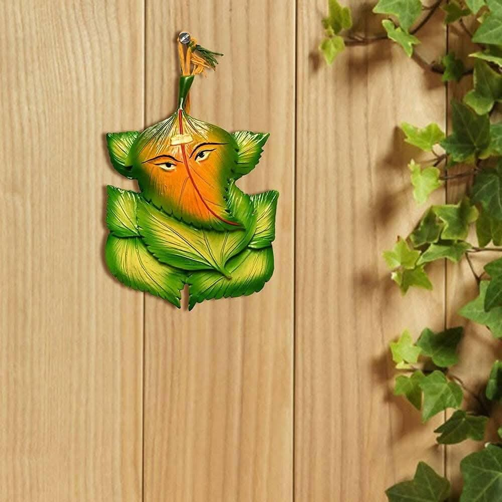 Leaf Ganesh Wall Hanging - HalfPe