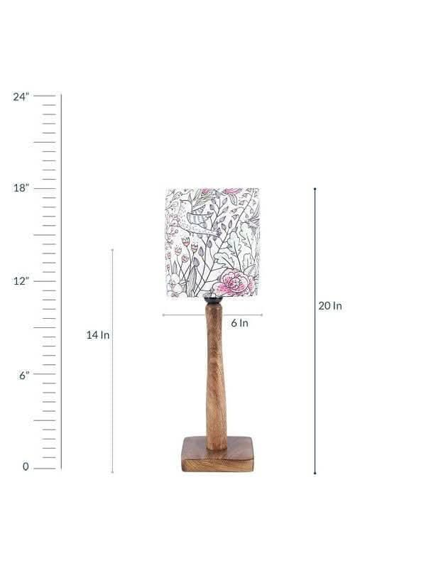 Abstract Floral Wooden Lamp - HalfPe