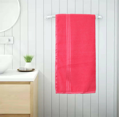 Lushomes Microfibre Towel, Quick Dry Bath Towel for Men Women Kids, Large Size Towel, 30x 55 Inch, home decor Items, 275 GSM, microfibre towel for bath (75x140 Cms, Set of 1, Tomato Red) - HalfPe