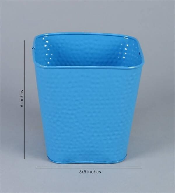 Embossed Pot Blue (Set Of Two ) - HalfPe