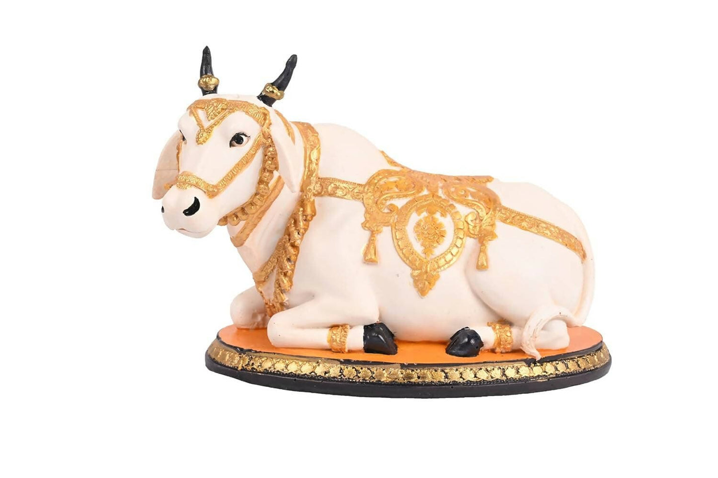 KariGhar Polyresin Nandi Idol for Pooja Home | Living Room | Puja Room - HalfPe