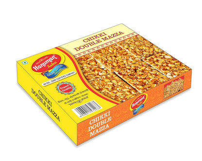 HANUMAN SAHU GAZAK UDYOG Double Mazza Chikki | Eatables Snacks Items Groundnut Mittai (250gm) - HalfPe