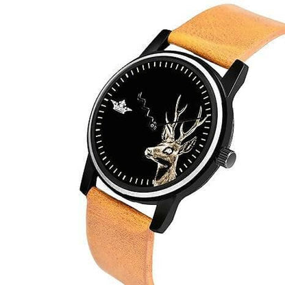 LOREM Black Bear Analog Watch For Men LR69 - HalfPe