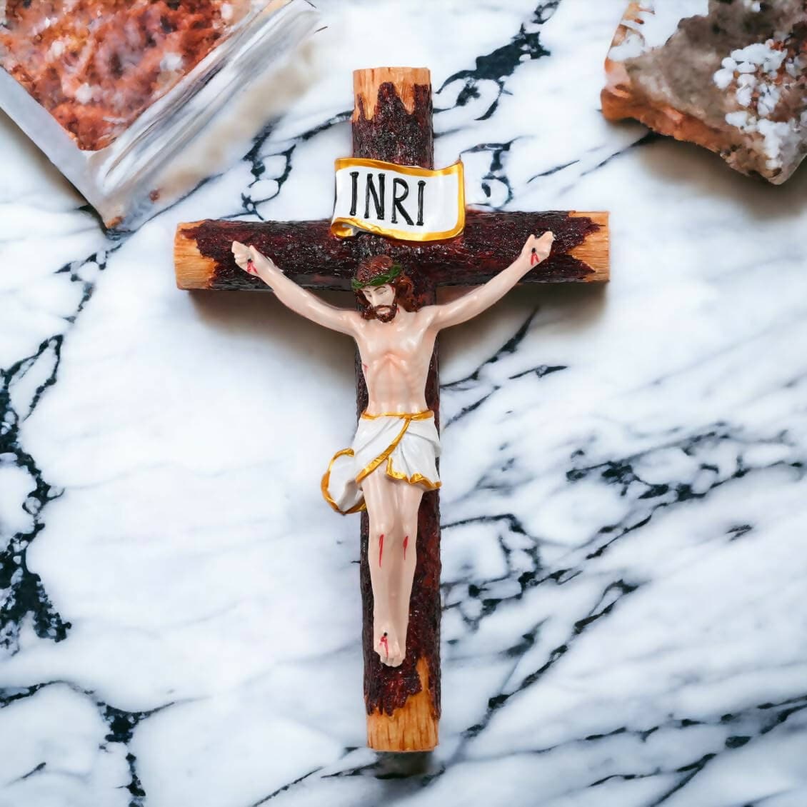 KariGhar Resin Cross Crucifix, Jesus Christ, Cross Jesus, Crucified Jesus Wall Hanging Idol - HalfPe