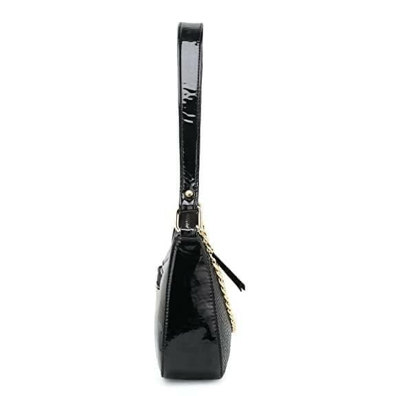 SAGIRON Women Girls Quilted Sling Bag with Gold Chain (Black) - HalfPe