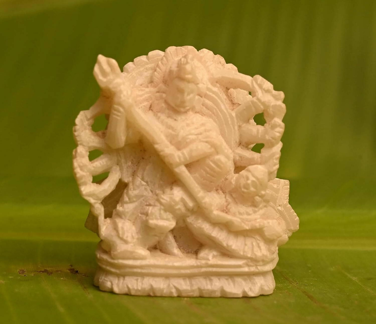 KariGhar Stone Hand Carved Durga Maa, Mahishasura Mardini Idol for Home, Offices. - HalfPe