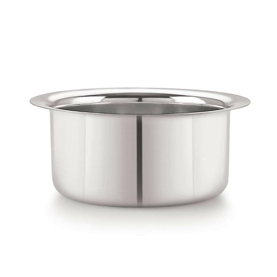 SHINI LIFESTYLE Stainless Steel Bhagona, Patila, Milk Pot 20cm with Loha Tawa - HalfPe