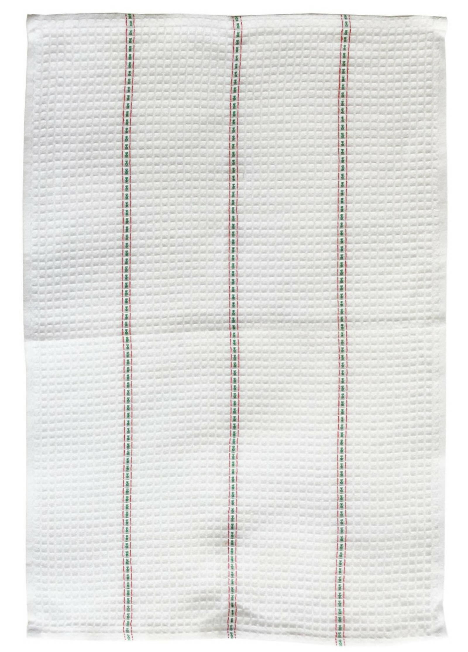 Lushomes Cotton Special White Waffle Floor Cloth, towels for kitchen use, kitchen products (Pack of 4, White) - HalfPe