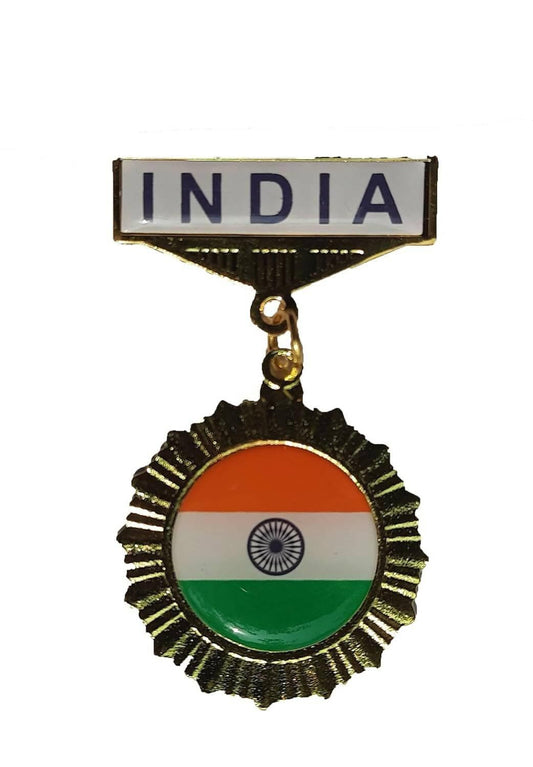 KariGhar Medal Flag Pin Badges for Independence Day, Republic Day and Other Events (Pack of 3) - HalfPe