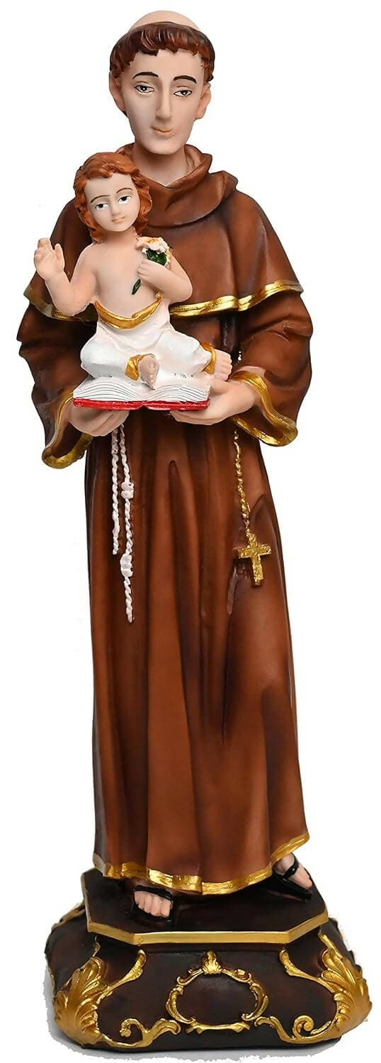 KariGhar St Anthony Statue of Patron St Anthony of Padua for Home Altar - HalfPe