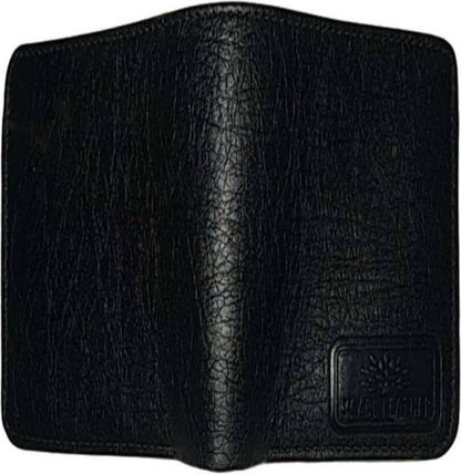 Men Black Artificial Leather Wallet - Mini (6 Card Slots) - HalfPe