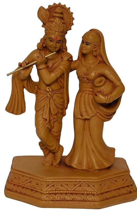 KariGhar Radha Krishna with Flute Idol for Home/ Living Room/ Puja Room/ Gifting - HalfPe