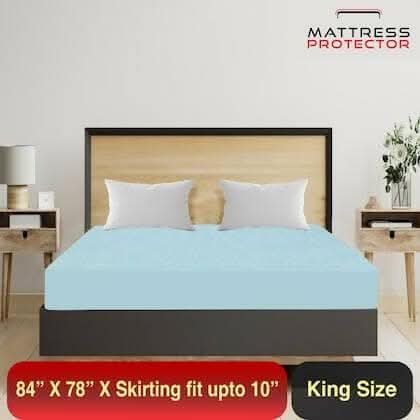 Mattress Protector Blue Bed Protector for King Size Bed (78 x 84 inch) - HalfPe