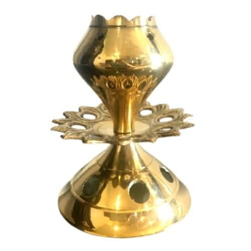 Agarbatti stand, incense holder with ash catcher plate - halfpeapp