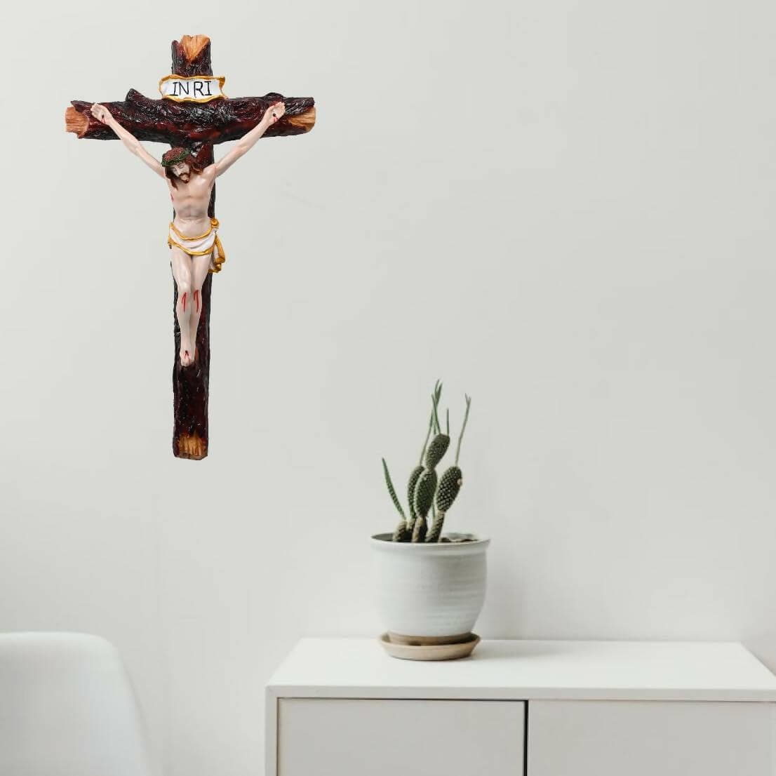 KariGhar Crucifix/Jesus Christ/Cross Jesus/Crucified Jesus Idol for Home,Living Room - HalfPe