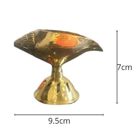 Akhand jyot diya brass shankh deepak with stand oil lamp - halfpeapp